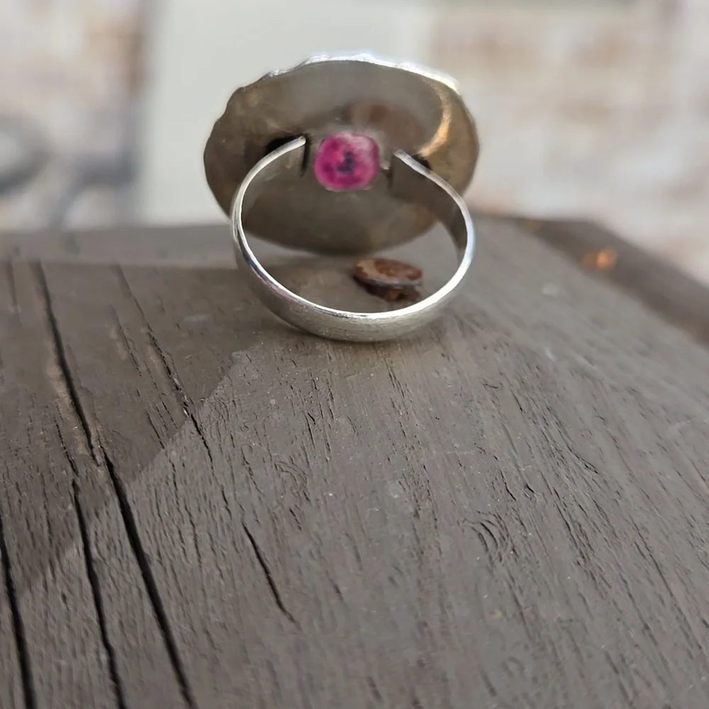 Purple Solar Quartz Ring